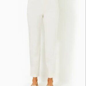 NWT Lilly Pulitzer Ana High Rise Pant Size 14 Resort White